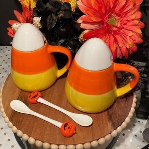 Mr. Halloween Candy Corn Mug Set of 2
